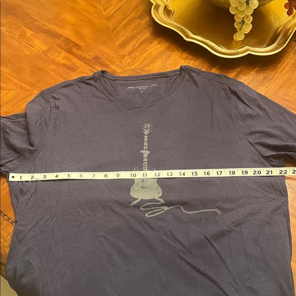 John Varvatos Navy Guitar Print Tee - Picture 4 of 4